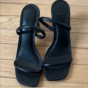 a new day Black Heeled Sandals
